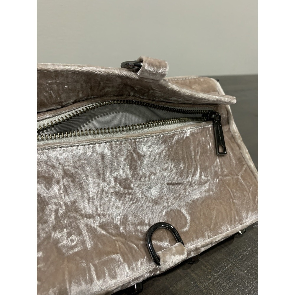 Rebecca Minkoff Mini M.A.C. Bag Women's Crossbody/Shoulder Purse Suede Beige - Picture 9 of 15